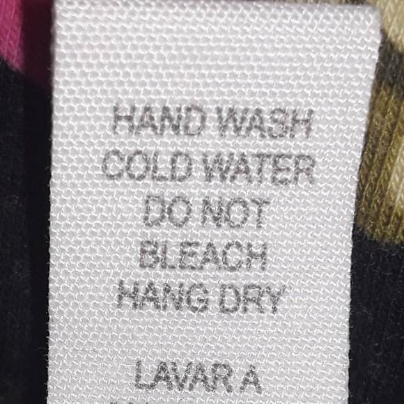 Ambiance Apparel junior size medium, black w/pink flowers stretchy mini skirt - Picture 4 of 4